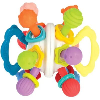 Nuby Twist Ball Anneau de dentition hochet multicolore - Publicité Nuby Twist Ball Anneau de dentition hochet multicolore - Publicité
