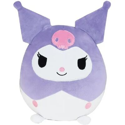 JEMINI Coussin peluche Kuromi 27 cm - Texture veloutée - Gris clair - Publicité JEMINI Coussin peluche Kuromi 27 cm - Texture veloutée - Gris clair - Publicité