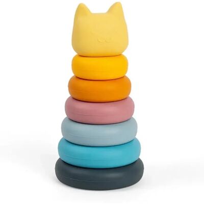 Bigjigs Toys Empilable en Silicone Chat - Publicité Bigjigs Toys Empilable en Silicone Chat - Publicité