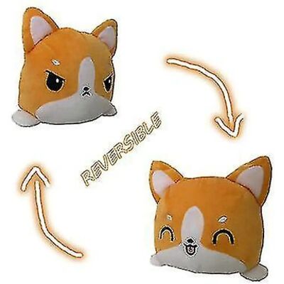 Générique Peluche double face réversible - Orange - Publicité Générique Peluche double face réversible - Orange - Publicité