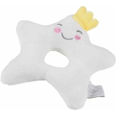 Paris prix Doudou bébé avec hochet étoile - Blanc - Publicité Paris prix Doudou bébé avec hochet étoile - Blanc - Publicité