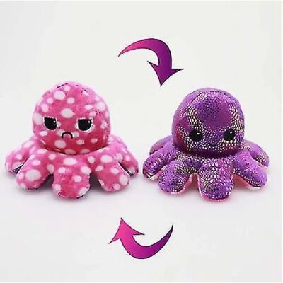 Générique Peluche pieuvre réversible - Rose violet - Publicité Générique Peluche pieuvre réversible - Rose violet - Publicité