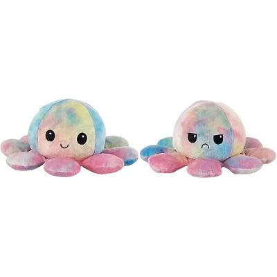 Générique Peluche pieuvre réversible doudou - Arc-en-ciel - Publicité Générique Peluche pieuvre réversible doudou - Arc-en-ciel - Publicité