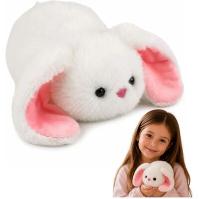 Lean Toys Lapin en Peluche Lapin aux Longues Oreilles Peluche Doudou Blanc 16 cm - Publicité Lean Toys Lapin en Peluche Lapin aux Longues Oreilles Peluche Doudou Blanc 16 cm - Publicité