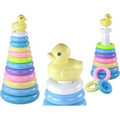 Lean Toys Pyramide Canard Empilable 12 Anneaux 39cm x 17,5cm x 17,5cm - Publicité Lean Toys Pyramide Canard Empilable 12 Anneaux 39cm x 17,5cm x 17,5cm - Publicité