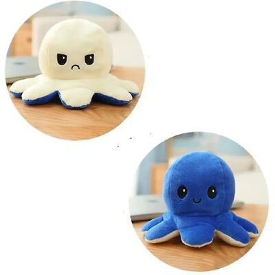 Générique Peluche pieuvre réversible - Blanc - Publicité Générique Peluche pieuvre réversible - Blanc - Publicité