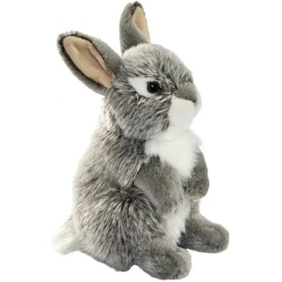 Hansa peluche lapin assis - Gris - Publicité Hansa peluche lapin assis - Gris - Publicité