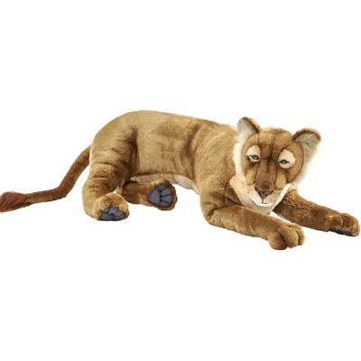 Hansa peluche lionne couchée - Publicité Hansa peluche lionne couchée - Publicité