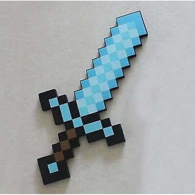 Générique Épée peluche inspirée de Minecraft - Bleu - Publicité Générique Épée peluche inspirée de Minecraft - Bleu - Publicité