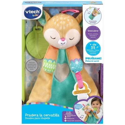Vtech Doudou jouet 2-en-1 avec anneau de dentition - Publicité Vtech Doudou jouet 2-en-1 avec anneau de dentition - Publicité