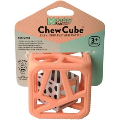 Malarkey Kids Hochet cube de dentition bébé en silicone facile à agripper - Publicité Malarkey Kids Hochet cube de dentition bébé en silicone facile à agripper - Publicité