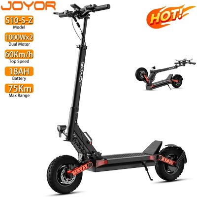 Trottinette électrique Pliable Joyor S10-S-Z 2x 1000W Moteur 60V 18AH Max Autonomie 75Km Noir - Publicité Trottinette électrique Pliable Joyor S10-S-Z 2x 1000W Moteur 60V 18AH Max Autonomie 75Km Noir - Publicité