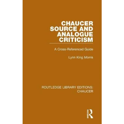 ***Livres*** Chaucer Source and Analogue Criticism - Publicité ***Livres*** Chaucer Source and Analogue Criticism - Publicité