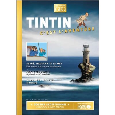 Tintin, c'est l'aventure, n° 10. Hergé, Haddock et la mer : une vision des enjeux de demain - Publicité Tintin, c'est l'aventure, n° 10. Hergé, Haddock et la mer : une vision des enjeux de demain - Publicité