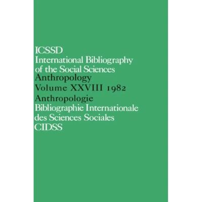 ***Livres*** IBSS Anthropology 1982 Vol 28 - Publicité ***Livres*** IBSS Anthropology 1982 Vol 28 - Publicité