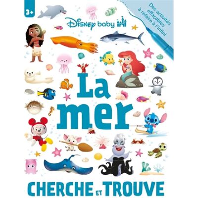 Disney BABY : Cherche et Trouve : Cahier de jeux effaçable - La Mer - Publicité Disney BABY : Cherche et Trouve : Cahier de jeux effaçable - La Mer - Publicité