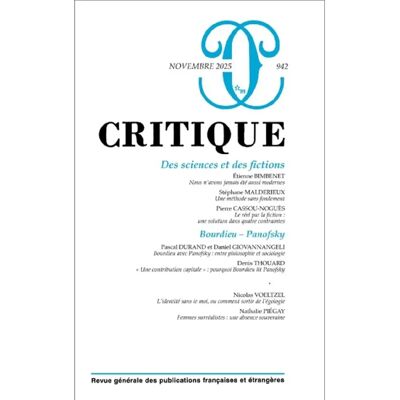 ***Livres*** Critique, n° 942. Des sciences et des fictions - Publicité ***Livres*** Critique, n° 942. Des sciences et des fictions - Publicité