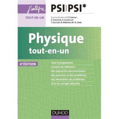 Physique tout-en-un, PSI-PSI* - Publicité Physique tout-en-un, PSI-PSI* - Publicité
