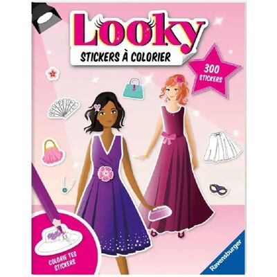 Ravensburger Looky Livre de stickers - Robes de soirée - Rose - Publicité Ravensburger Looky Livre de stickers - Robes de soirée - Rose - Publicité