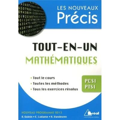***Livres*** Mathématiques tout-en-un PCSI, PTSI - Publicité ***Livres*** Mathématiques tout-en-un PCSI, PTSI - Publicité