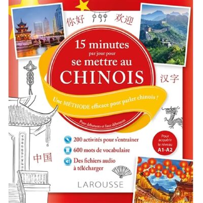 ***Livres*** 15 minutes par jour pour se mettre au chinois : une méthode efficace pour parler chinois ! : pour débutants et faux débutants, pour acquérir le niveau A1-A2 - Publicité ***Livres*** 15 minutes par jour pour se mettre au chinois : une méthode efficace pour parler chinois ! : pour débutants et faux débutants, pour acquérir le niveau A1-A2 - Publicité