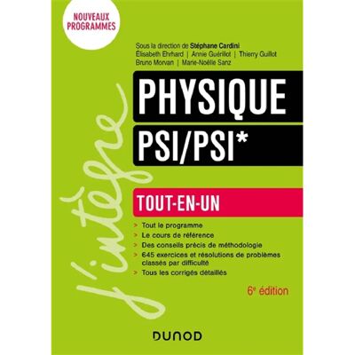 ***Livres*** Physique PSI, PSI* : tout-en-un : nouveaux programmes - Publicité ***Livres*** Physique PSI, PSI* : tout-en-un : nouveaux programmes - Publicité