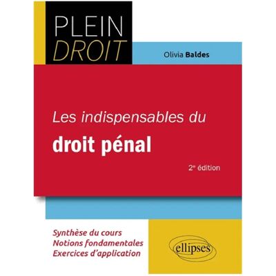 ***Livres*** Les indispensables du droit pénal - Publicité ***Livres*** Les indispensables du droit pénal - Publicité