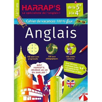 ***Livres*** Cahier de vacances anglais Harrap's : de la 5e à la 4e, 12-13 ans - Publicité ***Livres*** Cahier de vacances anglais Harrap's : de la 5e à la 4e, 12-13 ans - Publicité