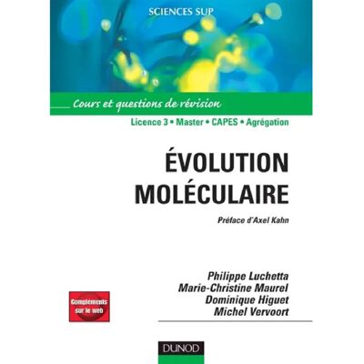 ***Livres*** Evolution moléculaire : cours et questions de révision : licence 3, master, capes, agrégation - Publicité ***Livres*** Evolution moléculaire : cours et questions de révision : licence 3, master, capes, agrégation - Publicité
