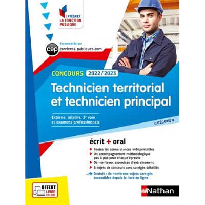 ***Livres*** Technicien territorial et technicien principal, concours 2022-2023 : catégorie B, externe, interne, 3e voie et examens professionnels : écrit + oral - Publicité ***Livres*** Technicien territorial et technicien principal, concours 2022-2023 : catégorie B, externe, interne, 3e voie et examens professionnels : écrit + oral - Publicité