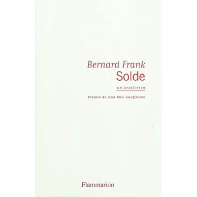***Livres*** Solde : un feuilleton - Publicité ***Livres*** Solde : un feuilleton - Publicité