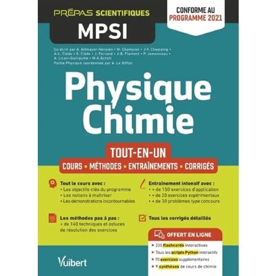 ***Livres*** Physique chimie MPSI : tout-en-un : conforme au programme 2021 - Publicité ***Livres*** Physique chimie MPSI : tout-en-un : conforme au programme 2021 - Publicité