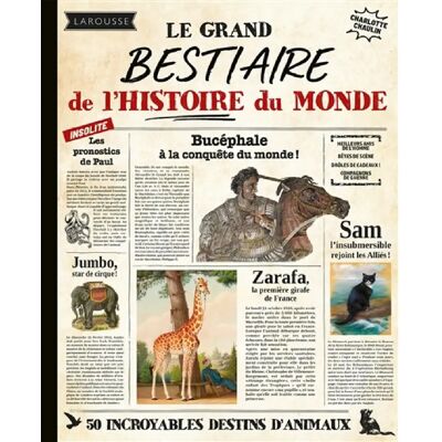 ***Livres*** Le grand bestiaire de l'histoire du monde : 50 incroyables destins d'animaux - Publicité ***Livres*** Le grand bestiaire de l'histoire du monde : 50 incroyables destins d'animaux - Publicité