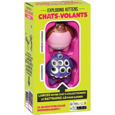 Exploding Kittens - Chats-volants 2-pack 3 - 2 chats en mousse - 24 cartes d’action - Board game - Publicité Exploding Kittens - Chats-volants 2-pack 3 - 2 chats en mousse - 24 cartes d’action - Board game - Publicité