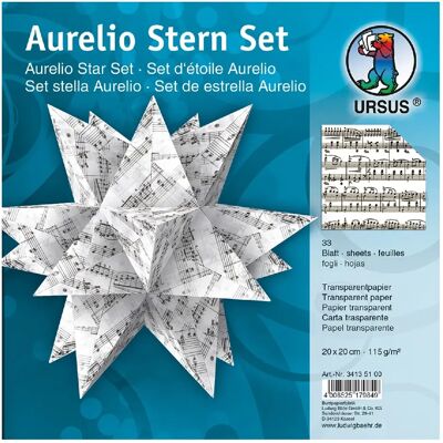 Ursus Aurelio Stern Papier de bricolage - Notes noir - 20x20cm - Publicité Ursus Aurelio Stern Papier de bricolage - Notes noir - 20x20cm - Publicité