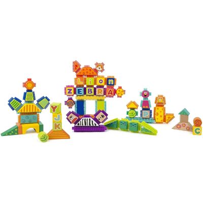 Small foot Cubes de construction en bois - Multicolore - Publicité Small foot Cubes de construction en bois - Multicolore - Publicité