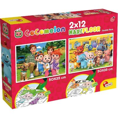 Cocomelon - Vloerpuzzel - 2x12 Pièces - 50x35 - Puzzle - Publicité Cocomelon - Vloerpuzzel - 2x12 Pièces - 50x35 - Puzzle - Publicité