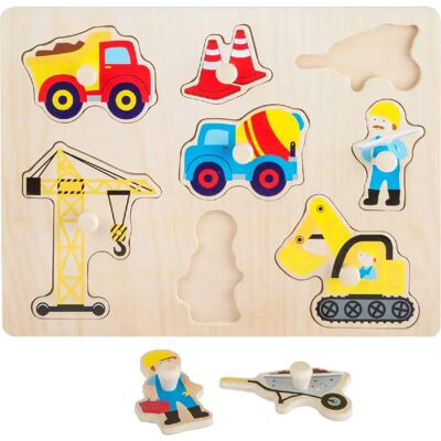 Small Foot Small_foot puzzle en bois à poignées chantier - Publicité Small Foot Small_foot puzzle en bois à poignées chantier - Publicité