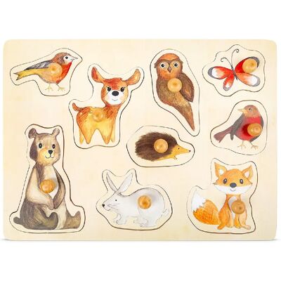 Small foot Puzzle animaux forestiers en bois - Publicité Small foot Puzzle animaux forestiers en bois - Publicité