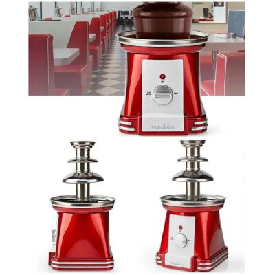 Fontaine à chocolat - NEDIS - 90W - 3 niveaux - Rouge-Blanc - Maintien au chaud - Publicité Fontaine à chocolat - NEDIS - 90W - 3 niveaux - Rouge-Blanc - Maintien au chaud - Publicité