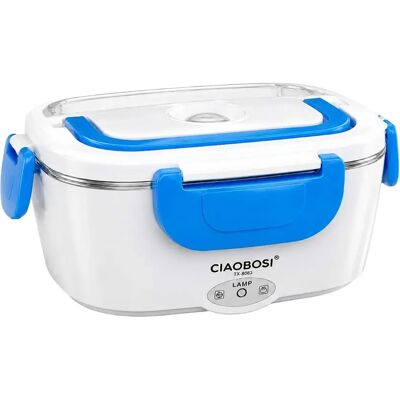 Avizar Chauffe-Repas Électrique Portable 1,5 L avec Bol Inox Amovible Bleu - Publicité Avizar Chauffe-Repas Électrique Portable 1,5 L avec Bol Inox Amovible Bleu - Publicité