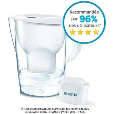 Brita carafe filtrante Marella XL - Blanc - Publicité Brita carafe filtrante Marella XL - Blanc - Publicité