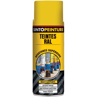 Peinture classiques antirouille teintes vert brillant RAL6005 en aérosol de 400 ml SINTO 925210 Brillant - Publicité Peinture classiques antirouille teintes vert brillant RAL6005 en aérosol de 400 ml SINTO 925210 Brillant - Publicité