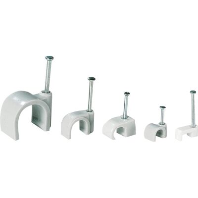 Attaches pontets blanc 8mm boîte de 100 GEWISS 068338 Blanc - Publicité Attaches pontets blanc 8mm boîte de 100 GEWISS 068338 Blanc - Publicité