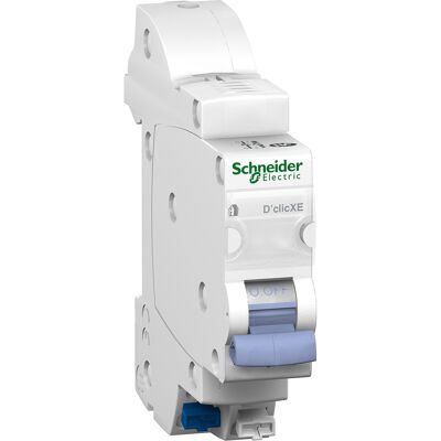 Disjoncteur D'clic DUOLINE XE 1P+N courbe C 230 V 20 A SCHNEIDER ELECTRIC 16727 - Publicité Disjoncteur D'clic DUOLINE XE 1P+N courbe C 230 V 20 A SCHNEIDER ELECTRIC 16727 - Publicité