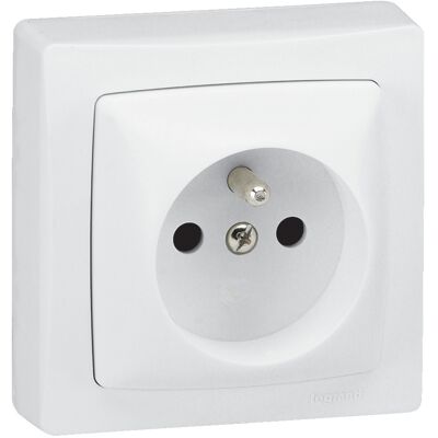 Legrand 086027 - Prise électrique 2 pôles + terre - Sécurité enfant - Publicité Legrand 086027 - Prise électrique 2 pôles + terre - Sécurité enfant - Publicité