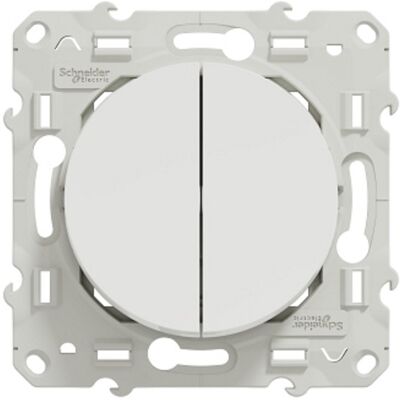 Va-et-vient + poussoir ODACE blanc 10 A SCHNEIDER ELECTRIC S526285 Blanc - Publicité Va-et-vient + poussoir ODACE blanc 10 A SCHNEIDER ELECTRIC S526285 Blanc - Publicité
