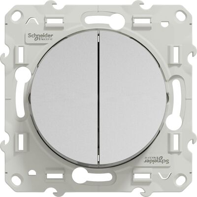 Interrupteur va-et-vient ODACE 10 A à vis aluminium lumineux SCHNEIDER ELECTRIC S530263 Aluminium - Publicité Interrupteur va-et-vient ODACE 10 A à vis aluminium lumineux SCHNEIDER ELECTRIC S530263 Aluminium - Publicité