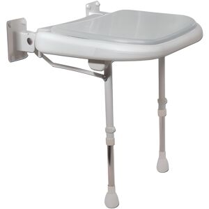 AKW - Siège de douche rembourré pliable - Supporte 253kg - Hauteur 390-640mm - Acier inoxydable - Publicité AKW - Siège de douche rembourré pliable - Supporte 253kg - Hauteur 390-640mm - Acier inoxydable - Publicité