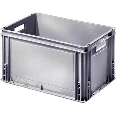 Caisse manutention Athena 600 x 400 x 220 mm pleine SETAM 2G6422B Gris - Publicité Caisse manutention Athena 600 x 400 x 220 mm pleine SETAM 2G6422B Gris - Publicité